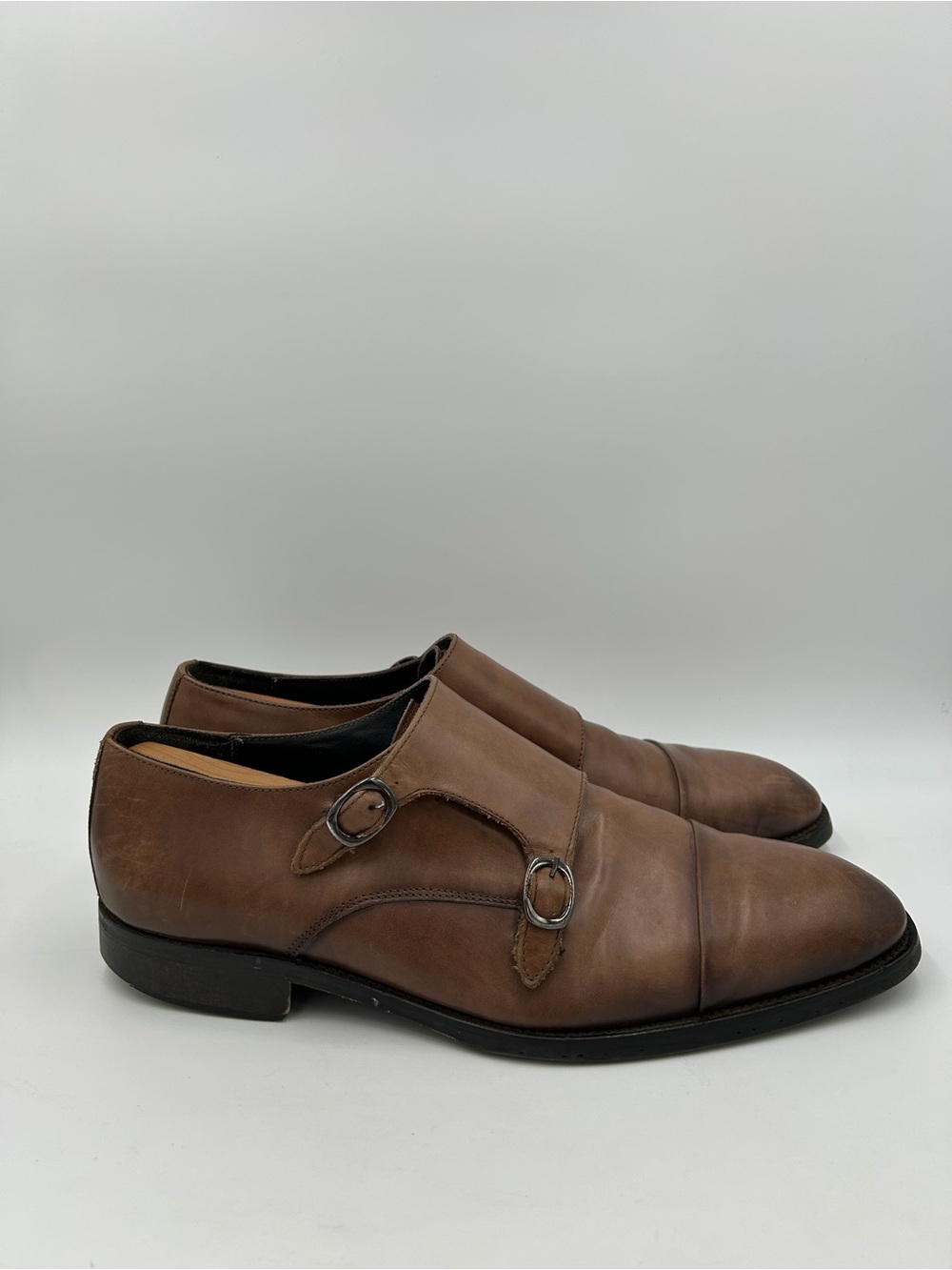 To Boot New York Barata Double Monk Strap Dress Shoes Tan Brown Mens Size 12